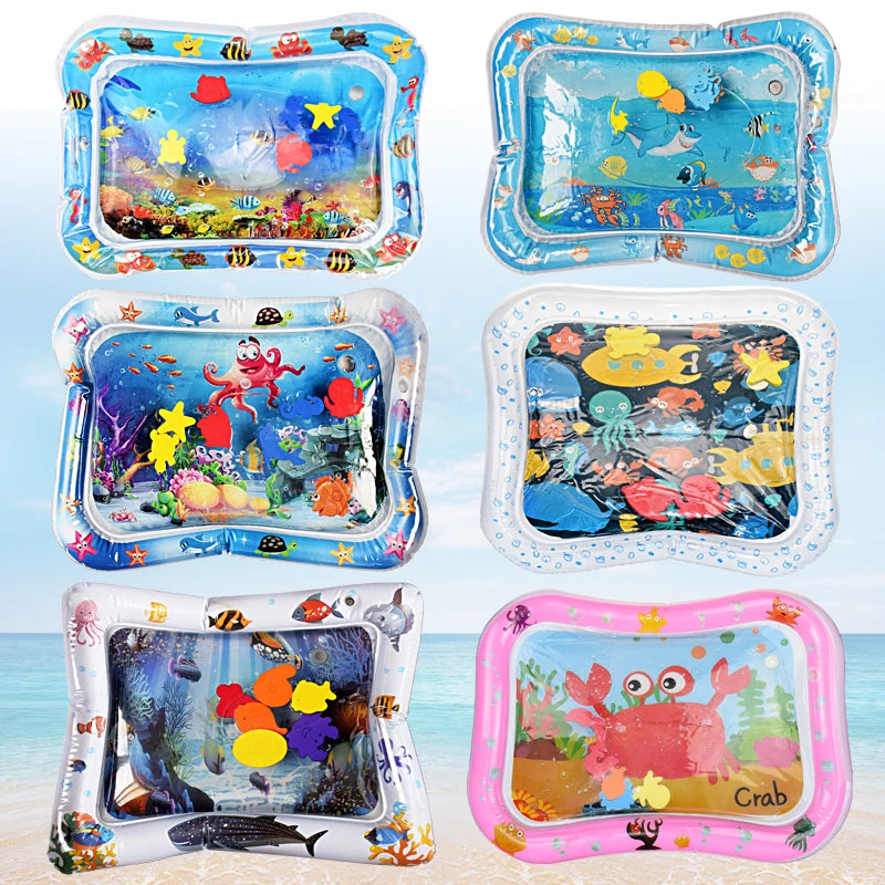 Shopeelo® Inflatable Baby Water Play Mat | PVC Tummy Time Cushion for Infants & Toddlers